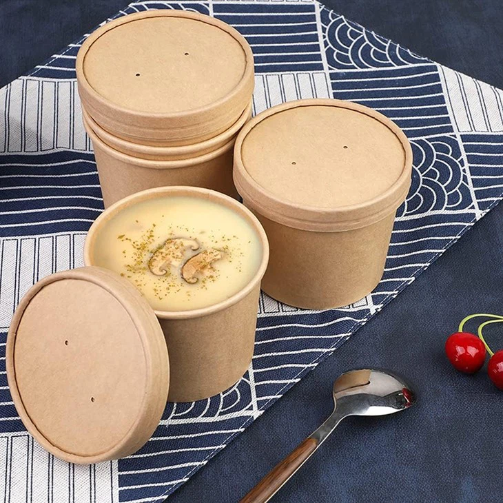kraft paper soup containers