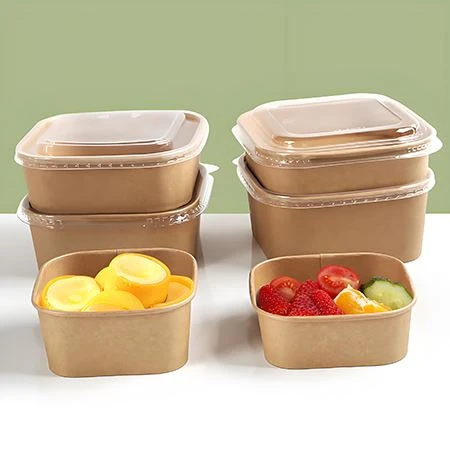 Square 500ml Kraft Bowl